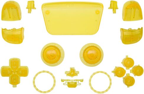 WPS Replacement Clip Shell Touch Pad Thumbsticks Dpad R1 L1 Trigger Buttons w/Accent Rings Set for PS5 Playstation Controller (White) in Kuwait