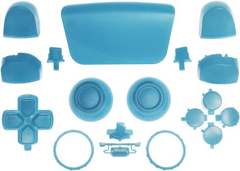 WPS Replacement Clip Shell Touch Pad Thumbsticks Dpad R1 L1 Trigger Buttons w/Accent Rings Set for PS5 Playstation Controller (White) in Kuwait