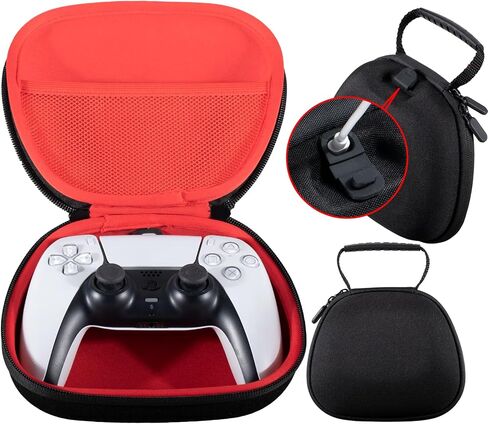 حقيبة سفر PlayRealm قابلة لإعادة الشحن عن طريق كابل متوافق مع أجهزة PS5 وPS4 وXbox Series/One ووحدة تحكم Switch Pro (أحمر) in Saudi Arabia