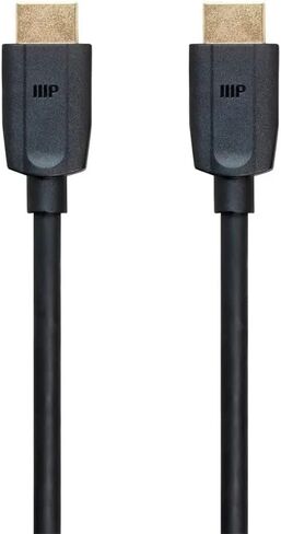 Monoprice 8K Ultra High Speed HDMI Cable - HDMI 2.1, 8K@60Hz, 4K@120Hz, 48Gbps, HDR, VRR, 10ft, No Logo, Black (Pack of 5) in Kuwait