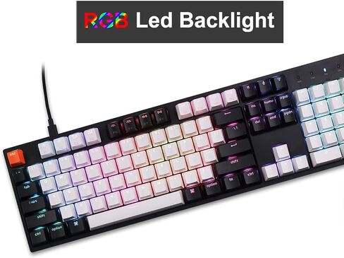 Keychron C2 104 Keys Full Size Wired Mechanical Keyboard for Mac Windows, Hot-swappable Gateron Brown Switch RGB LED Backlit Double-Shot ABS Keycaps, USB-C Gaming Keyboard for Gamer/Typists/Office in Kuwait