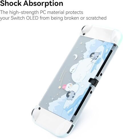 GeekShare Protective Case for Switch OLED Separable Protective Shell for Switch OLED Console and Joy-Con - Hard Shell Anti-Scratch - Polar Animals in Saudi Arabia