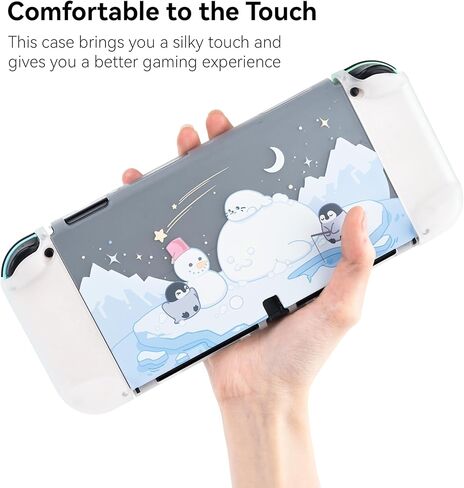 GeekShare Protective Case for Switch OLED Separable Protective Shell for Switch OLED Console and Joy-Con - Hard Shell Anti-Scratch - Polar Animals in Saudi Arabia