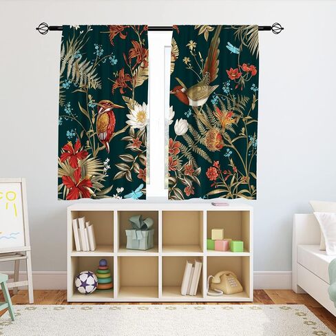 Beach Curtains W27.5 x L39 Inch Grommet Ocean Tropical Landscape Hawaiian Sunset Sea Waves Scenery Print Pattern Waterproof Fabric Window Drapes for Closet Bedroom Bath Window 2 Panels in Saudi Arabia