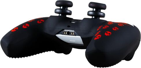 PlayRealm Silicone Skin Cover& Sticler x 1 & No Falling Off Thumbstick x 2 for PS5 Controller (Ghost Red) in Saudi Arabia