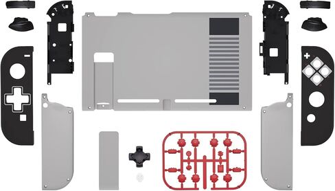 إصدار eXtremeRate Dpad مخصص لمجموعة كاملة من شل لجهاز Nintendo Switch، لوحة خلفية لوحدة التحكم بديلة ناعمة الملمس، مبيت وحدة التحكم المحمولة NS Joycon وأزرار لجهاز Nintendo Switch - نمط SNES الكلاسيكي in Kuwait