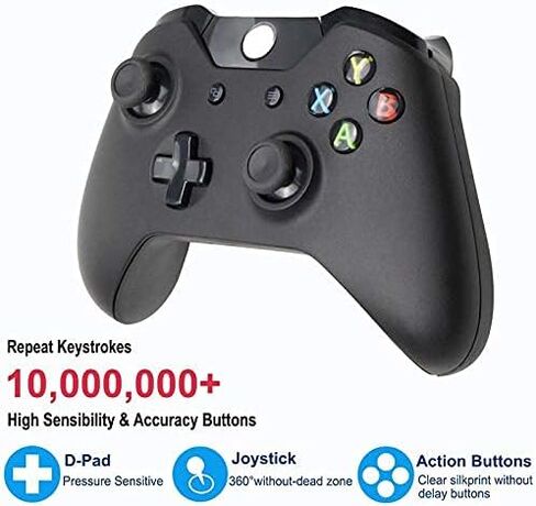 شاسدي وحدة تحكم لاسلكية لجهاز Xbox one V2 لجميع موديلات Xbox One وسلسلة X S والكمبيوتر (اسود) in Kuwait
