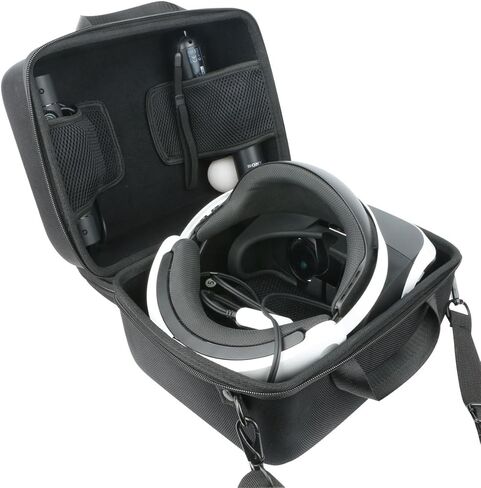 حقيبة سفر صلبة بديلة من khanka لجهاز Sony PlayStation VR 2، حقيبة حمل مع حزام كتف وغطاء واقي للعدسة، متوافقة مع وحدة تحكم PSVR2 وسماعة PSVR2 (أبيض) in Saudi Arabia