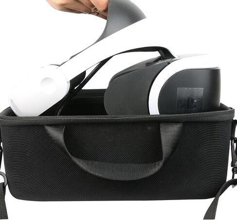 حقيبة سفر صلبة بديلة من khanka لجهاز Sony PlayStation VR 2، حقيبة حمل مع حزام كتف وغطاء واقي للعدسة، متوافقة مع وحدة تحكم PSVR2 وسماعة PSVR2 (أبيض) in Saudi Arabia
