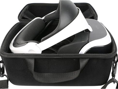 حقيبة سفر صلبة بديلة من khanka لجهاز Sony PlayStation VR 2، حقيبة حمل مع حزام كتف وغطاء واقي للعدسة، متوافقة مع وحدة تحكم PSVR2 وسماعة PSVR2 (أبيض) in Saudi Arabia