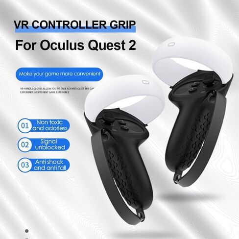 AMZDM VR لـ Oculus Quest 2، غطاء حماية من السيليكون بتصميم محكم مضاد للرمي in Kuwait