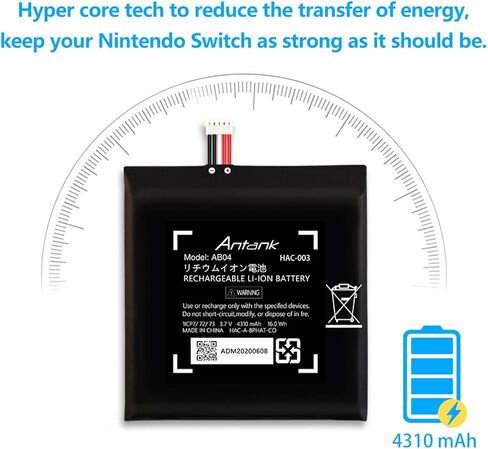 Antank HAC-003 Battery Replacement Compatible with Switch Game Console, 4310mAh Battery with DIY Repair Tool Kit in Kuwait