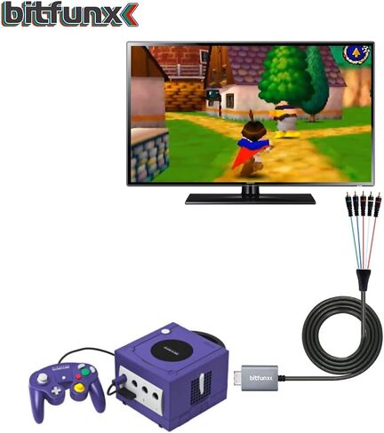 كيبل مكون لفيديو مكونات جيم كيوب 5RCA YPbPr لنينتندو جيم كيوب NGC مخرج ايه في رقمي in Kuwait