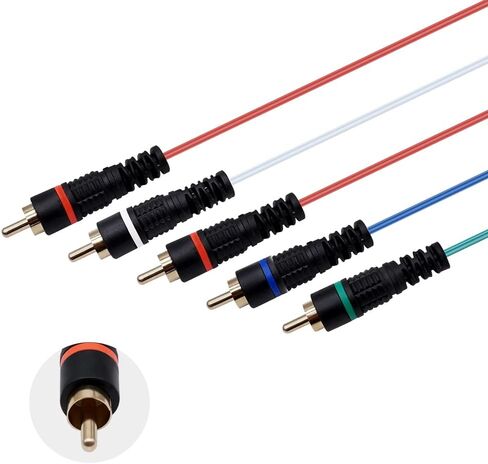 كيبل مكون لفيديو مكونات جيم كيوب 5RCA YPbPr لنينتندو جيم كيوب NGC مخرج ايه في رقمي in Kuwait