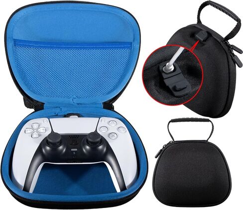 PlayRealm Travel Case Rechargeable by Cable Compatible with PS5,PS4,Xbox Series/One, Switch Pro Controller (Blue) in Saudi Arabia