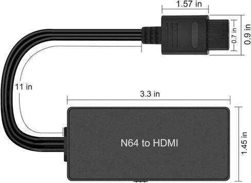 واي دي مايد محول HDMI N64 N64 ملحقات N64 متوافق مع وحدة تحكم العاب N64/جيم كيوب/SNES/SFC N64 الى محول HDMI يدعم تحويل 16:9/4:3 in Kuwait