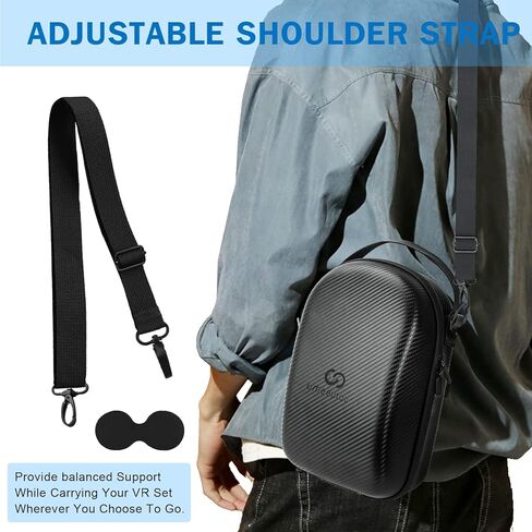 حقيبة حمل صلبة للسفر من UMEEUTOO متوافقة مع Meta Quest Pro وملحقاتها، حافظة ذات مساحة كبيرة للواقع الافتراضي والملحقات وجميع أحزمة الرأس in Kuwait