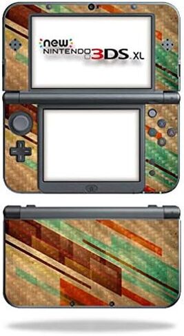 MightySkins Carbon Fiber Skin for Nintendo New 3DS XL (2015) - Abstract Wood | Protective, Durable Textured Carbon Fiber Finish | Easy to Apply, Remove, and Change Styles | Made in The USA in Kuwait