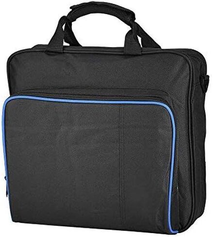 حقيبة حمل للسفر، منظم حقيبة تخزين محمولة لأنظمة PS4 وPS4 حقيبة تخزين للسفر متعددة الوظائف حقيبة يد/حقيبة كتف لمعدات وحدة تحكم معدات الواقع الافتراضي لمحطة اللعب، أسود in Kuwait