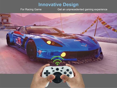 VISIONHMD Wireless Racing Wheel or Steering Wheel for PS4/PS4 SLIM/PS4 Pro,Compatible With Steam Gaming, Android and iOS,MAC,With 2 Remappable Buttons (White) in Saudi Arabia