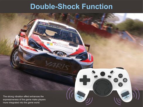 VISIONHMD Wireless Racing Wheel or Steering Wheel for PS4/PS4 SLIM/PS4 Pro,Compatible With Steam Gaming, Android and iOS,MAC,With 2 Remappable Buttons (White) in Saudi Arabia