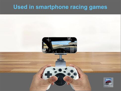 VISIONHMD Wireless Racing Wheel or Steering Wheel for PS4/PS4 SLIM/PS4 Pro,Compatible With Steam Gaming, Android and iOS,MAC,With 2 Remappable Buttons (White) in Saudi Arabia
