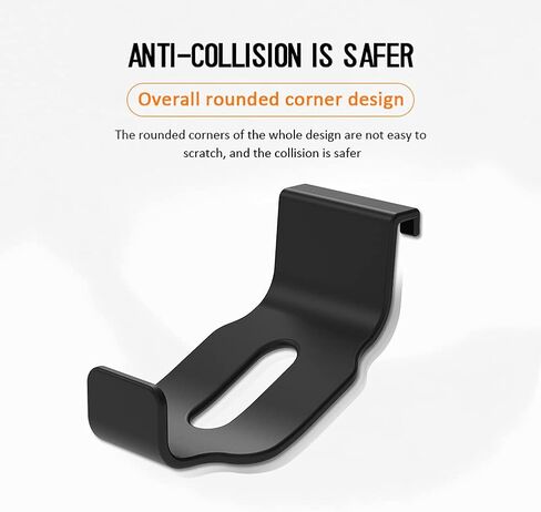 حامل أذرع تحكم لبلاي ستيشن 5، 2 حزمة من حامل سماعة رأس مع حامل ذراع تحكم لجهاز بلاي ستيشن 5 ووحدات التحكم اكس بوكس اكس / S وسماعات الألعاب، بدون مسامير وبدون شريط لاصق - أسود in Kuwait