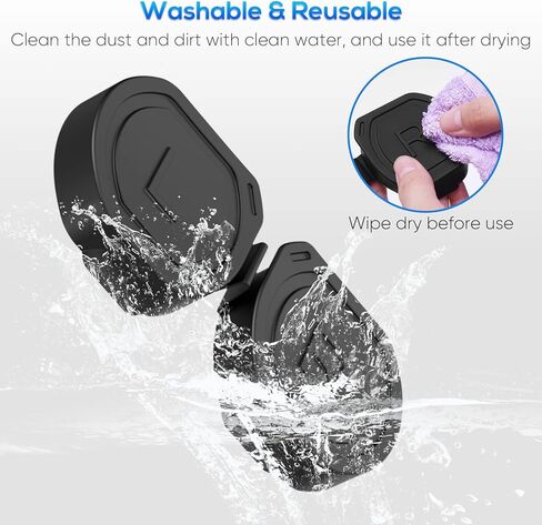 غطاء حماية للعدسة مقاوم للغبار لعدسات بلاي ستيشن في ار 2، غطاء حماية من السيليكون مضاد للغبار من جوريكسر متوافق مع سماعات بلاي ستيشن VR2 - اسود in Kuwait