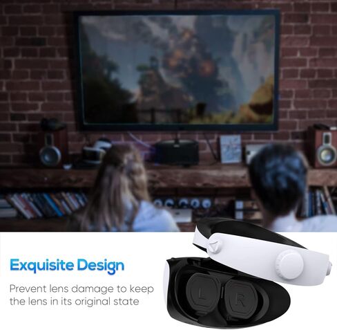 غطاء حماية للعدسة مقاوم للغبار لعدسات بلاي ستيشن في ار 2، غطاء حماية من السيليكون مضاد للغبار من جوريكسر متوافق مع سماعات بلاي ستيشن VR2 - اسود in Kuwait