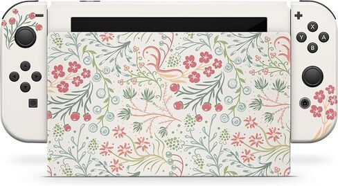 Tacky Design Sakura Skin Compatible with Nintendo Switch Skin - Premium Vinyl 3M Cherries Blossoms Flowers Nintendo Switch Stickers Set - Switch Skin for Console, Dock, Joy Con - Decal Full Wrap in Saudi Arabia