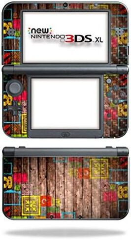 غلاف MightySkins من ألياف الكربون لجهاز Nintendo New 3DS XL (2015) - خشب قوس قزح | لمسة نهائية واقية ومتينة من ألياف الكربون | سهل التطبيق والإزالة وتغيير الأنماط | صنع في الولايات المتحدة الأمريكية in Kuwait