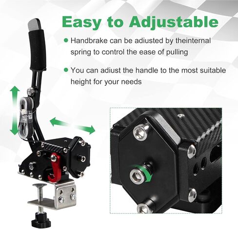 YESHMA 64 Bit Upgrade 3-in-1 USB Handbrake Only for G29 Compatible With PS4/PS5 + PC Computer System Professional Gaming Peripherals for Racing Games with Non-Contact Plus Hall Sensor.With Clamp in Saudi Arabia