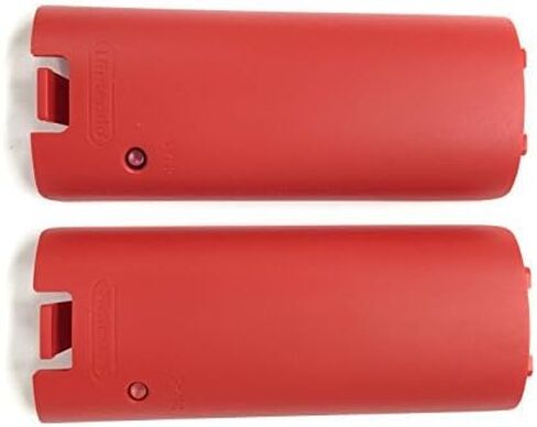 2pcs Red Official Replacement Battery Back Door Cover Shell for Nintendo Wii Remote Controller with Sink Button in Kuwait