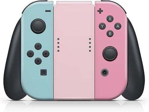 TACKY DESIGN Pastel Pink Classic Skin Compatible with Nintendo Switch Skins Decal, Switch Stickers Vinyl 3m Colorwave, Color Blocking Full Cover in Saudi Arabia