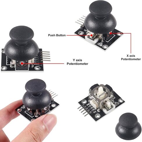 6pc Dual-axis XY Joystick Module PS2 Control Lever Sensor KY-023 Breakout Module with Dupont Cable for Arduino in Saudi Arabia