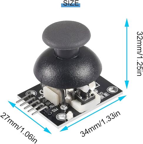 6pc Dual-axis XY Joystick Module PS2 Control Lever Sensor KY-023 Breakout Module with Dupont Cable for Arduino in Saudi Arabia