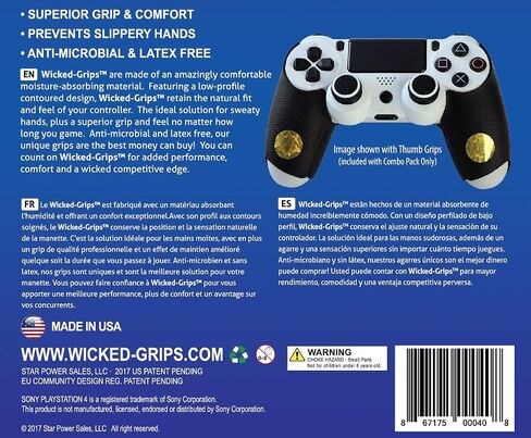 Wicked-Grips High Performance Controller Grips for PlayStation 4 - Thumb Grips Combo) in Saudi Arabia
