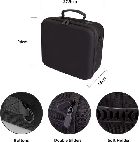 LP Carrying Case Compatible with Nintendo Switch, OLED and Switch Lite, Portable Travel All Protective Hard Messenger Black Bag Soft Lining 18 Games for Switch Console Pro Controller & Accessories in Saudi Arabia