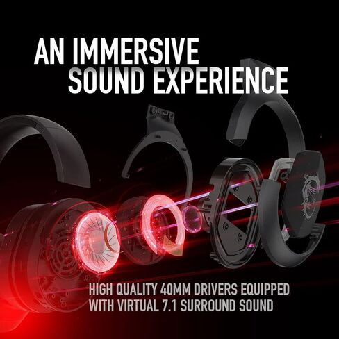 msi Gaming Headset with Microphone (DS501) Black in Kuwait