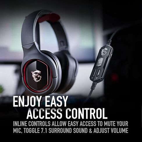 msi Gaming Headset with Microphone (DS501) Black in Kuwait