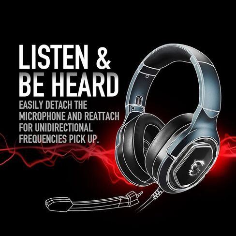 msi Gaming Headset with Microphone (DS501) Black in Kuwait