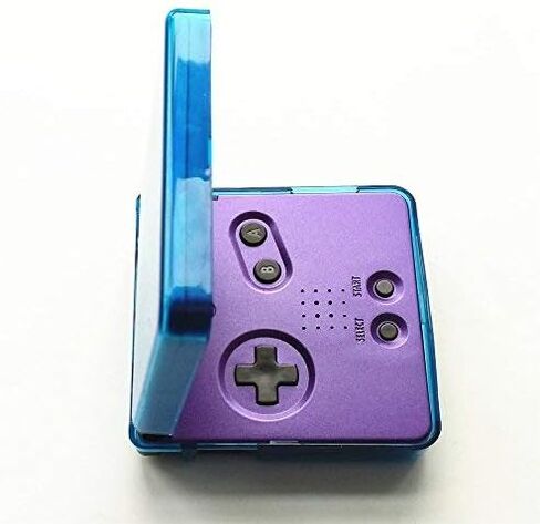 حافظات واقية بلاستيكية بغطاء علوي وسفلي جديدة لجهاز نينتيندو GBA SP جيم بوي أدفانس سبي - أزرق شفاف in Kuwait