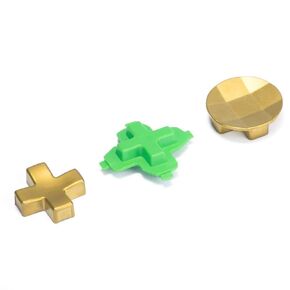 قطع معدنية على شكل حرف D من TOMSIN بديلة لجهاز Xbox One ، أطقم استبدال لوحة اتجاهية لأجهزة Xbox One Elite/S / وحدات التحكم Elite Series 2 (الأوجه والقياسية) (ذهبي) in Kuwait