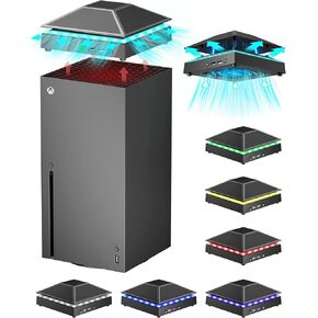 ار تي تي سي ار تي تي مروحة تبريد لجهاز Xbox Series X مع مصابيح LED ملونة قابلة للتعديل بـ7 الوان و3 مستويات سرعة قابلة للتعديل ومنفذي USB ونظام تبريد عالي الاداء in Kuwait