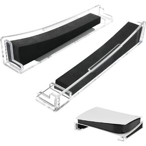 Cosmos Horizontal Stand Holder for PS5 - Horizontal Base Stand Compatible with PS5 Disc & Digital Edition, Acrylic Desk Stand for PS5 Console & Accessories of Storage & Organizer (Solid Black) in Saudi Arabia
