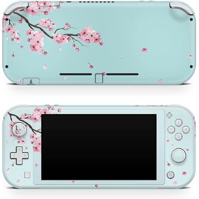 غلاف لاصق على شكل زهرة من TACKY DESIGN متوافق مع Nintendo Switch Lite، غلاف أزرق لطيف لغطاء Nintendo Switch Lite، ملصق ملتف بالكامل من الفينيل الفاخر 3M in Kuwait