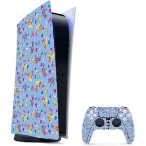 MightySkins Gaming Skin for PS5 / Playstation 5 Digital Edition Bundle - Castle Unicorns | Protective Viny wrap | Easy to Apply and Change Styles | Made in The USA in Saudi Arabia