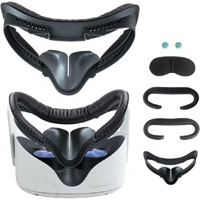 VR Face Pad for Oculus Quest 2, Fitness Facial Interface Bracket, Face Cushion Pad with 2 Replacement Pads,Thumb Stick Caps,Lens Cover,Anti-fogging Sweatproof Face Cover for Meta Quest 2 in Saudi Arabia