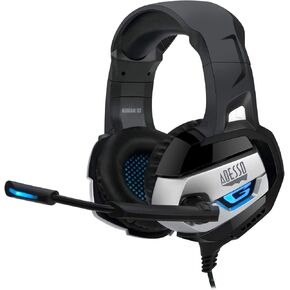 Adesso Xtream G1 - Gaming Headphones with Noise Cancelling Microphone and LED Lighting for PC, PS4, Xbox, Nintendo Switch, and Laptops, Black