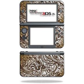 MIGHTY SKINS Carbon Fiber Skin for Nintendo New 3DS XL (2015) - Black Vintage | Protective, Durable Textured Carbon Fiber Finish | Easy to Apply, Remove, and Change Styles | Made in The USA in Saudi Arabia